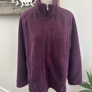 The‎ North Face Ridge Full-Zip Fleece Jacket in Blackberry Wine Size L